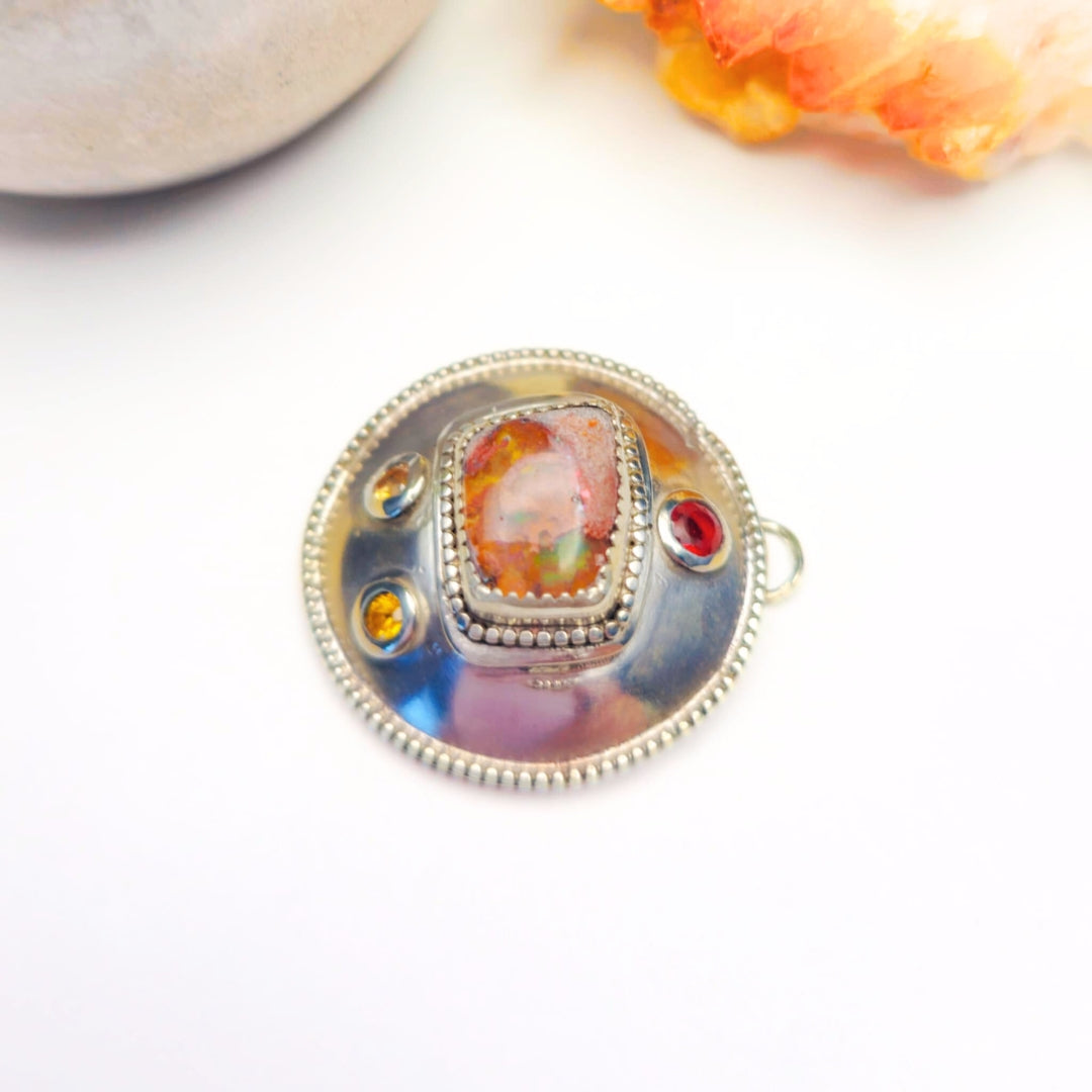 Mexican Fire Opal Brooch-Pendant