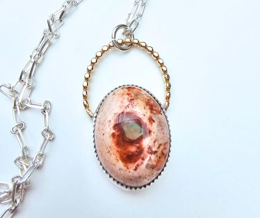 Flashy Mexican Opal Pendant