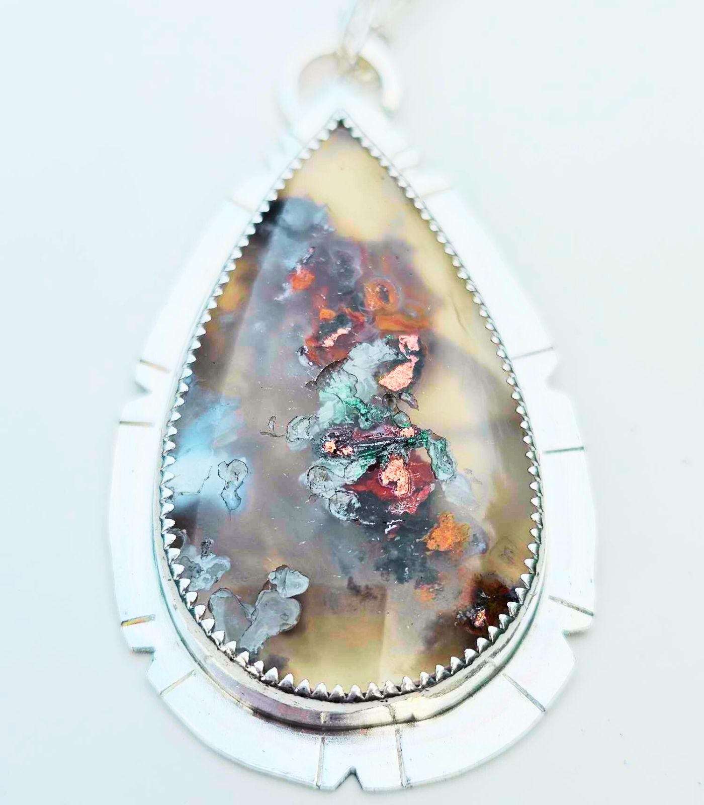 Stunning Fall Fashion: Chalcedony Howling Wolf Moon Pendant