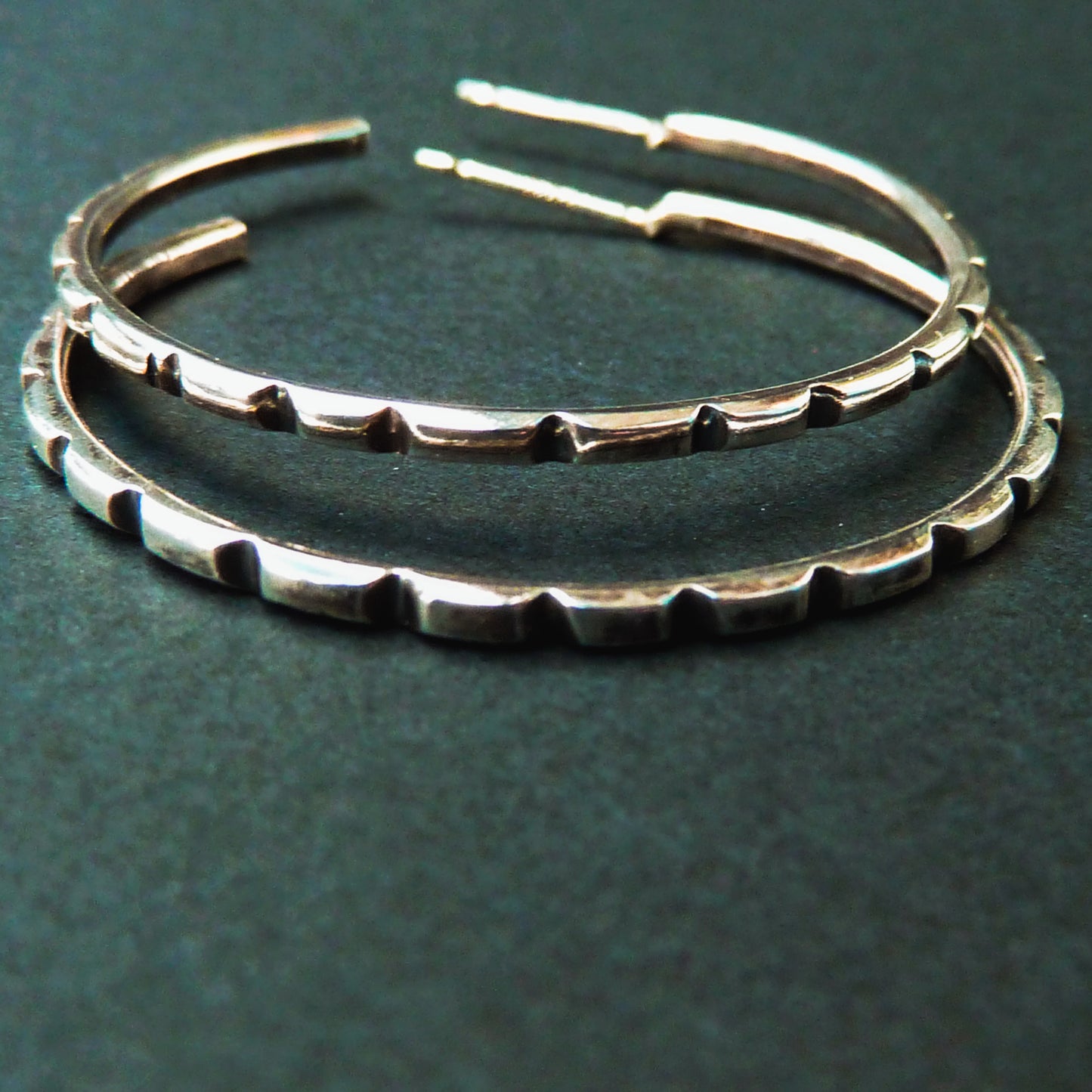 Silver Toblerone Hoops